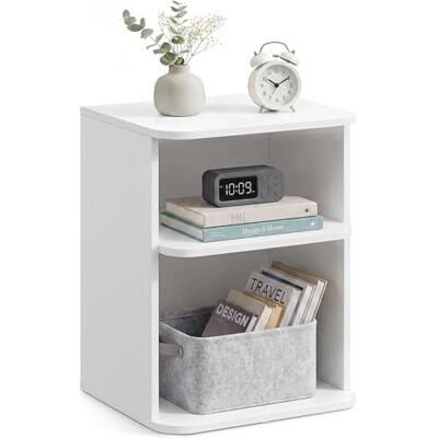 VASAGLE Table de Chevet, Snapsemble Montage Super Rapide, Table d’Appoint à 3 Niveaux avec Rangement, Petite Table Basse, pour Chambre, Salon, Petits Espaces, 30 x 35 x 45 cm, Blanc Nuage LET123WE01 - Publicité VASAGLE Table de Chevet, Snapsemble Montage Super Rapide, Table d’Appoint à 3 Niveaux avec Rangement, Petite Table Basse, pour Chambre, Salon, Petits Espaces, 30 x 35 x 45 cm, Blanc Nuage LET123WE01 - Publicité