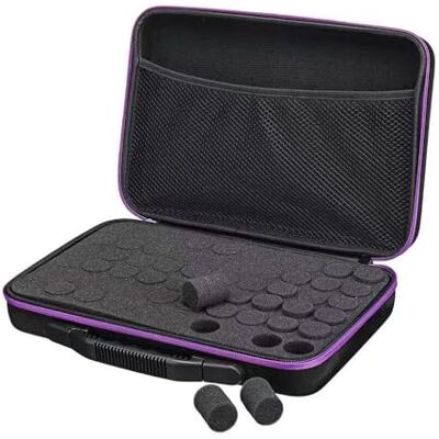 Oaygat Étui de rangement pour 60 bouteilles d'huiles essentielles et accessoires Étanche Coque rigide en EVA Pour vernis à ongles Boîte de rangement en mousse, violet, 60 Bottles, Compacte - Publicité Oaygat Étui de rangement pour 60 bouteilles d'huiles essentielles et accessoires Étanche Coque rigide en EVA Pour vernis à ongles Boîte de rangement en mousse, violet, 60 Bottles, Compacte - Publicité