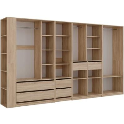 Vicco Armoire Elmo, Sonoma, 50x200cm Ensemble de 5, pour Un Rangement Flexible de vêtements Divers - Publicité Vicco Armoire Elmo, Sonoma, 50x200cm Ensemble de 5, pour Un Rangement Flexible de vêtements Divers - Publicité
