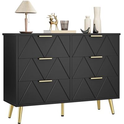 YITAHOME Commode contemporaine à 6 tiroirs pour Chambre à Coucher, Meuble de Chambre à Coucher, Large Commode en Bois, Meuble de Rangement Coulissant, Meuble de Bureau, Salon, Meuble de Rangement, - Publicité YITAHOME Commode contemporaine à 6 tiroirs pour Chambre à Coucher, Meuble de Chambre à Coucher, Large Commode en Bois, Meuble de Rangement Coulissant, Meuble de Bureau, Salon, Meuble de Rangement, - Publicité