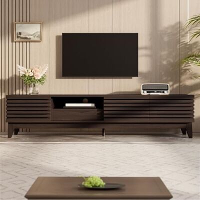 Merax Meuble TV 170 cm avec 3 Portes et 1 Tiroir, Lowboard Vintage Bois pour Salon, TV Ständer Design Unique avec Rangement et Ouvertures pour Câbles - Publicité Merax Meuble TV 170 cm avec 3 Portes et 1 Tiroir, Lowboard Vintage Bois pour Salon, TV Ständer Design Unique avec Rangement et Ouvertures pour Câbles - Publicité