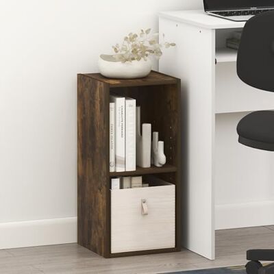 Furinno Fulda Étagère à Livres, Bibliothèque étroite à 2 Niveaux avec étagère de Stockage de 10 Pouces de Large pour Salon, Chambre, Bureau à Domicile, Pin Ambre, Amber Pine - Publicité Furinno Fulda Étagère à Livres, Bibliothèque étroite à 2 Niveaux avec étagère de Stockage de 10 Pouces de Large pour Salon, Chambre, Bureau à Domicile, Pin Ambre, Amber Pine - Publicité
