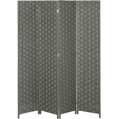 HOMCOM Paravent intérieur en Bois 4 Panneaux séparateur de pièce cloison, dim. 159,5L x 169,5H x 1,6P cm - Publicité HOMCOM Paravent intérieur en Bois 4 Panneaux séparateur de pièce cloison, dim. 159,5L x 169,5H x 1,6P cm - Publicité