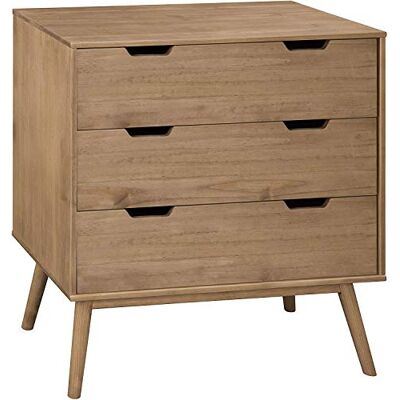 VS Venta-stock Commode Bali 3 tiroirs, Fabriqué en Bois de pin Massif, glissières métalliques. Publicité VS Venta-stock Commode Bali 3 tiroirs, Fabriqué en Bois de pin Massif, glissières métalliques. Publicité
