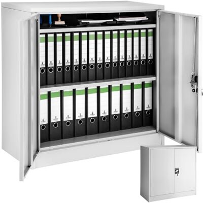tectake 800412 Armoire de Bureau Metallique Verrouillable avec Étagères diverses Tailles au Choix (90x40x90 cm No. 402486) - Publicité tectake 800412 Armoire de Bureau Metallique Verrouillable avec Étagères diverses Tailles au Choix (90x40x90 cm No. 402486) - Publicité