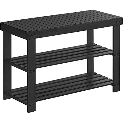SONGMICS Banc de Rangement pour Chaussures en Bambou à 3 Niveaux, Banc d'Entrée, Support jusqu'à 130 kg, 28,7 x 70,1 x 45,3 cm, pour Entrée, Salle de Bain, Chambre, Noir LBS04H - Publicité SONGMICS Banc de Rangement pour Chaussures en Bambou à 3 Niveaux, Banc d'Entrée, Support jusqu'à 130 kg, 28,7 x 70,1 x 45,3 cm, pour Entrée, Salle de Bain, Chambre, Noir LBS04H - Publicité