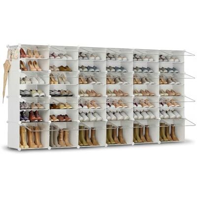 Orgahome Étagère à Chaussures avec 42 Compartiments, étagère à Chaussures Haute et étroite, étagère à Chaussures Blanche, Armoire à Chaussures Haute fermée pour Garde-Robe, Couloir, Chambre à Coucher - Publicité Orgahome Étagère à Chaussures avec 42 Compartiments, étagère à Chaussures Haute et étroite, étagère à Chaussures Blanche, Armoire à Chaussures Haute fermée pour Garde-Robe, Couloir, Chambre à Coucher - Publicité
