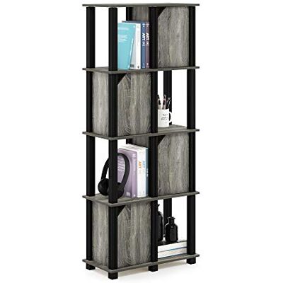 Étagère de rangement gris Furinno Chêne français/noir - Étagère - Publicité Étagère de rangement gris Furinno Chêne français/noir - Étagère - Publicité