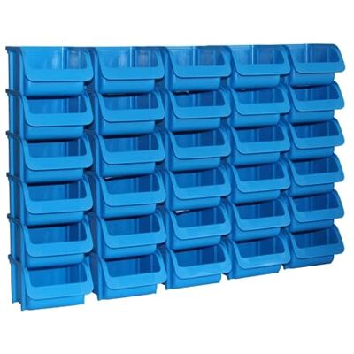 hünersdorff 30 x boîtes de rangement set en taille 1 en polypropylène (PP) idéal pour les systèmes d'organisation et de tri, les panneaux muraux, les rayonnages mobiles et d'atelier bleu - Publicité hünersdorff 30 x boîtes de rangement set en taille 1 en polypropylène (PP) idéal pour les systèmes d'organisation et de tri, les panneaux muraux, les rayonnages mobiles et d'atelier bleu - Publicité