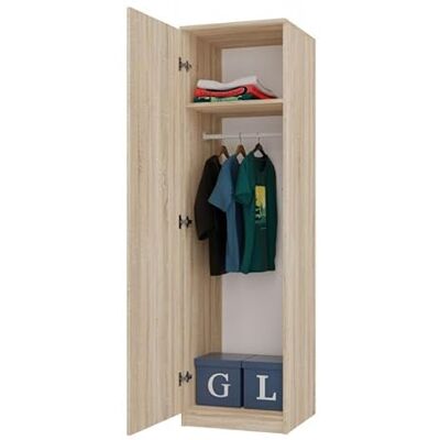 CDF Armoire Penderie Large Chambre Enfant ou Adulte Design Moderne – Tout pour Le Montage Inclus – Rangement Vêtements et Jouets – SD 50 cm Chêne Sonoma - Publicité CDF Armoire Penderie Large Chambre Enfant ou Adulte Design Moderne – Tout pour Le Montage Inclus – Rangement Vêtements et Jouets – SD 50 cm Chêne Sonoma - Publicité