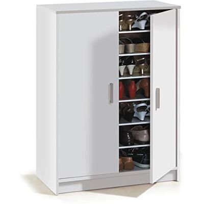 PEGANE Armoire à Chaussures avec 2 Portes Coloris Blanc Hauteur 101 x Profondeur 36 x Largeur 75 cm - Publicité PEGANE Armoire à Chaussures avec 2 Portes Coloris Blanc Hauteur 101 x Profondeur 36 x Largeur 75 cm - Publicité