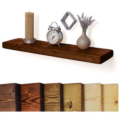Chill House Étagère Flottante Rustique, étagère Murale en Bois 30x3.5cm, Noyer, 150cm - Publicité Chill House Étagère Flottante Rustique, étagère Murale en Bois 30x3.5cm, Noyer, 150cm - Publicité