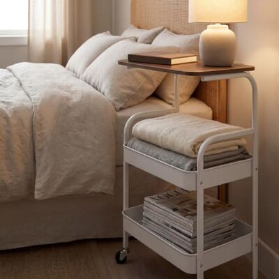 LANTUS Meuble Rangement Cuisine, Chariot de Service,Corbeille à Fruits en Métal Chariot de Rangement, Desserte de Style Industriel, Chambre, Salle de Bain, Dortoir43 x 30 x 77 cm, 3 Couches (Blanc) - Publicité LANTUS Meuble Rangement Cuisine, Chariot de Service,Corbeille à Fruits en Métal Chariot de Rangement, Desserte de Style Industriel, Chambre, Salle de Bain, Dortoir43 x 30 x 77 cm, 3 Couches (Blanc) - Publicité