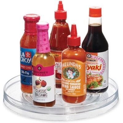 InterDesign iDesign The Linus Collection Plateau tournant organiseur en plastique recyclé, 28 x 4,4 cm, transparent - Publicité InterDesign iDesign The Linus Collection Plateau tournant organiseur en plastique recyclé, 28 x 4,4 cm, transparent - Publicité