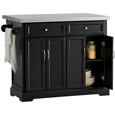 SoBuy ilot Central Cuisine avec Rangement et Plan de Travail Pliable desserte Cuisine à roulettes Meuble Cuisine avec Plan de Travail Meuble Cuisine exterieure Noir 115x92x(46-71) cm FKW71-II-SCH - Publicité SoBuy ilot Central Cuisine avec Rangement et Plan de Travail Pliable desserte Cuisine à roulettes Meuble Cuisine avec Plan de Travail Meuble Cuisine exterieure Noir 115x92x(46-71) cm FKW71-II-SCH - Publicité
