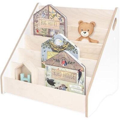 MAMOI Bibliothèque pour Enfants en Bois, étagère pour Livres d'enfants, Support de Livres, étagère Murale pour Chambre d'enfants, étagère, Book Shelf - Publicité MAMOI Bibliothèque pour Enfants en Bois, étagère pour Livres d'enfants, Support de Livres, étagère Murale pour Chambre d'enfants, étagère, Book Shelf - Publicité
