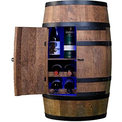 Creative Tonneau à vin avec LED RGB Table Haute avec Porte, Chaise Longue et étagère Armoire à Alcool Étagère à Bouteilles Tonneau en Bois Casier à vin en Bois 80 cm Wenge - Publicité Creative Tonneau à vin avec LED RGB Table Haute avec Porte, Chaise Longue et étagère Armoire à Alcool Étagère à Bouteilles Tonneau en Bois Casier à vin en Bois 80 cm Wenge - Publicité