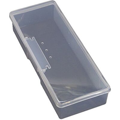 Daedalus Boîte de rangement en plastique transparent pour fournitures d'ongles - Publicité Daedalus Boîte de rangement en plastique transparent pour fournitures d'ongles - Publicité
