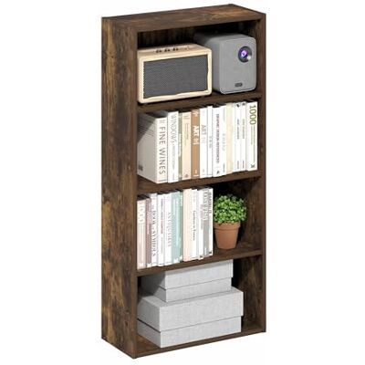 Furinno Basic Étagère, Bibliothèque À 4 Niveaux avec Étagère Ouverte, Étagère De Rangement Cubique, 18 X 43 X 89 Cm, pour Salon, Chambre, Bureau, Pin Ambré. Publicité Furinno Basic Étagère, Bibliothèque À 4 Niveaux avec Étagère Ouverte, Étagère De Rangement Cubique, 18 X 43 X 89 Cm, pour Salon, Chambre, Bureau, Pin Ambré. Publicité