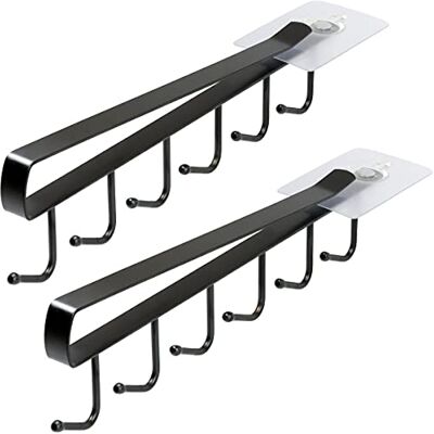 igadgitz home U7165 Porte Tasse Suspendu Métal (ensemble de 2), Hook Rack, Porte Tasses, Rangement Cuisine avec patin de fixation adhésif -Noir - Publicité igadgitz home U7165 Porte Tasse Suspendu Métal (ensemble de 2), Hook Rack, Porte Tasses, Rangement Cuisine avec patin de fixation adhésif -Noir - Publicité