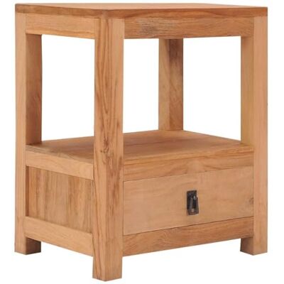 vidaXL Table de Chevet Table de Nuit Armoire de Chevet avec 1 Tiroir et 1 Etagère Chambre à Coucher Intérieur 40x30x50 cm Bois de Teck Massif - Publicité vidaXL Table de Chevet Table de Nuit Armoire de Chevet avec 1 Tiroir et 1 Etagère Chambre à Coucher Intérieur 40x30x50 cm Bois de Teck Massif - Publicité