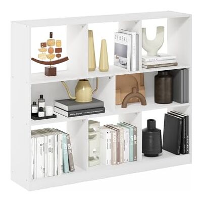 Furinno DALY Étagère, Bibliothèque À 8 Cubes, Rangement Horizontal, 27,7 X 120 X 100 Cm, Idéale pour Le Salon, La Chambre Ou Le Bureau, Blanche. Publicité Furinno DALY Étagère, Bibliothèque À 8 Cubes, Rangement Horizontal, 27,7 X 120 X 100 Cm, Idéale pour Le Salon, La Chambre Ou Le Bureau, Blanche. Publicité