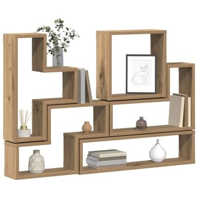vidaXL Étagère Murale Montage Mural Chêne Artisanal 96 x 12 x 64 cm, Étagère Murale rectangulaire Moderne, Rangement Pratique, déco Gain de Place, Organisateur pour Salon et Bureau - Publicité vidaXL Étagère Murale Montage Mural Chêne Artisanal 96 x 12 x 64 cm, Étagère Murale rectangulaire Moderne, Rangement Pratique, déco Gain de Place, Organisateur pour Salon et Bureau - Publicité