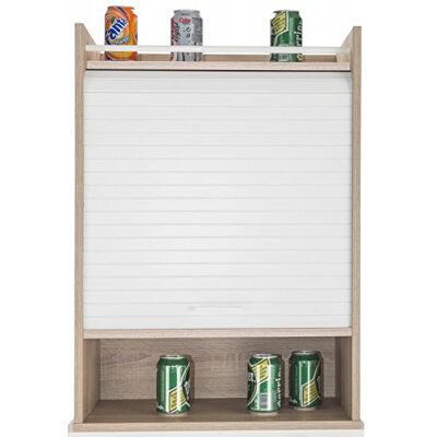 SIMMOB Meuble de Cuisine Chêne Rideau Noir ou Blanc 4 Niches 54 x 76.6 x 35,4 cm Blanc - Publicité SIMMOB Meuble de Cuisine Chêne Rideau Noir ou Blanc 4 Niches 54 x 76.6 x 35,4 cm Blanc - Publicité