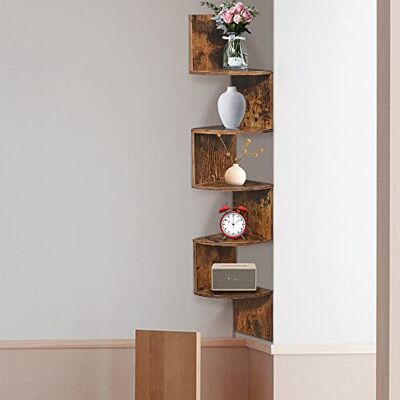 LANTUS Étagère d'angle étagère de Rangement Design Contemporain Zig zag 5 Niveaux Panneaux de Particules chêne Clair,Zigzag Étagère de Cuisine pour Chambre, Salon (20 * 20 * 120cm - Publicité LANTUS Étagère d'angle étagère de Rangement Design Contemporain Zig zag 5 Niveaux Panneaux de Particules chêne Clair,Zigzag Étagère de Cuisine pour Chambre, Salon (20 * 20 * 120cm - Publicité