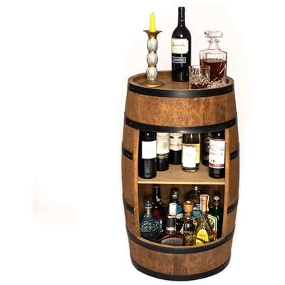 Creative Mini étagère ronde en forme de tonneau de vin Avec alcool Étagère à bouteilles en bois Décoration Baril en bois Pour bar Meubles de salon Peut être utilisée comme étagère à vin - Publicité Creative Mini étagère ronde en forme de tonneau de vin Avec alcool Étagère à bouteilles en bois Décoration Baril en bois Pour bar Meubles de salon Peut être utilisée comme étagère à vin - Publicité