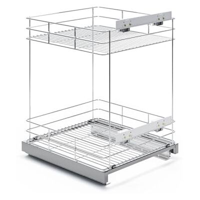 ATM Panier Amovible pour Cuisine, Chariot Coulissant amortissant en Acier Inoxydable, Extraction Totale 50 cm – Cargo Soft-Close Sortie Totale réglage 3D façade – Chrome Brillant - Publicité ATM Panier Amovible pour Cuisine, Chariot Coulissant amortissant en Acier Inoxydable, Extraction Totale 50 cm – Cargo Soft-Close Sortie Totale réglage 3D façade – Chrome Brillant - Publicité