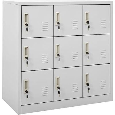 vidaXL 2X Armoires à Casiers Meubles de Classement Verrouillables Armoires de Rangement Organisateur Bureau Gris Clair 90x45x92,5 cm Acier - Publicité vidaXL 2X Armoires à Casiers Meubles de Classement Verrouillables Armoires de Rangement Organisateur Bureau Gris Clair 90x45x92,5 cm Acier - Publicité
