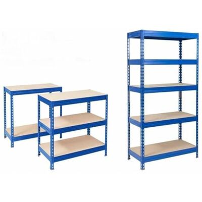 KARAT Étagères pour Charges Lourdes Étagères Enfichables avec 5 tablettes réglables – Rayonnages en métal Idéal pour Cave Garage Entrepôt Bleu 200 x 120 x 60 cm - Publicité KARAT Étagères pour Charges Lourdes Étagères Enfichables avec 5 tablettes réglables – Rayonnages en métal Idéal pour Cave Garage Entrepôt Bleu 200 x 120 x 60 cm - Publicité