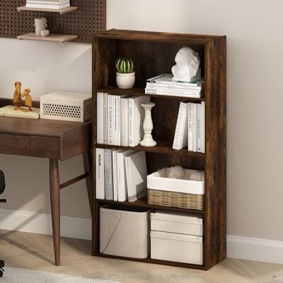 Furinno Simple Étagère, Bibliothèque À 4 Niveaux avec Étagère Ouverte, 24 x 60 x 106 cm, Idéale pour Le Salon, La Chambre Ou Le Bureau, Pin Ambré. Publicité Furinno Simple Étagère, Bibliothèque À 4 Niveaux avec Étagère Ouverte, 24 x 60 x 106 cm, Idéale pour Le Salon, La Chambre Ou Le Bureau, Pin Ambré. Publicité
