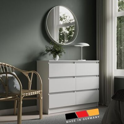 Home Collective Commode 95cm de large avec 6 tiroirs Commode blanche en bois Commode avec tiroirs Sideboard Highboard Buffet Chambre à coucher Salon Entrée Bureau Organisateur Largeur 95 cm Hauteur 78 cm - Publicité Home Collective Commode 95cm de large avec 6 tiroirs Commode blanche en bois Commode avec tiroirs Sideboard Highboard Buffet Chambre à coucher Salon Entrée Bureau Organisateur Largeur 95 cm Hauteur 78 cm - Publicité