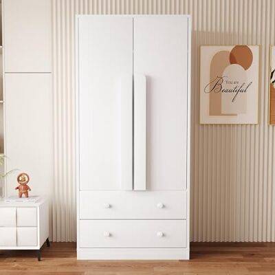 Merax Armoire multifonction avec tiroirs et compartiments de rangement, 70 x 40 x 170 cm, blanche - Publicité Merax Armoire multifonction avec tiroirs et compartiments de rangement, 70 x 40 x 170 cm, blanche - Publicité