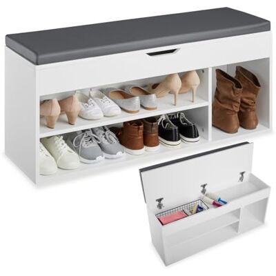 tectake ® Meuble Chaussures Meuble de Rangement Moderne Meuble d'entrée pour Max. 9 Paires 104x30x49 cm, Rangement Chaussures Gain de Place idéal Entrée, Chambre, Dressing Rangement Chaussure - Publicité tectake ® Meuble Chaussures Meuble de Rangement Moderne Meuble d'entrée pour Max. 9 Paires 104x30x49 cm, Rangement Chaussures Gain de Place idéal Entrée, Chambre, Dressing Rangement Chaussure - Publicité