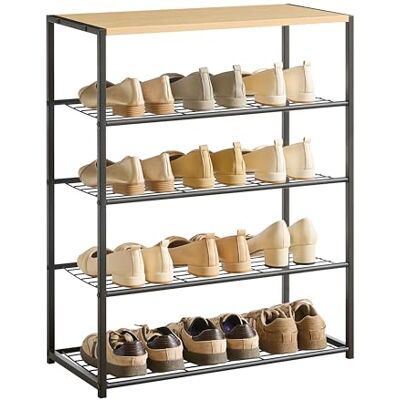 ACAZA Meuble à Chaussures pour 12 Paires de Chaussures avec étagère en Bois - Publicité ACAZA Meuble à Chaussures pour 12 Paires de Chaussures avec étagère en Bois - Publicité