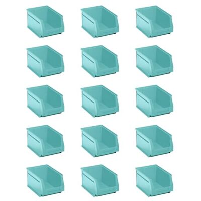 Tayg Lot de 15 tiroirs en plastique empilables Organiseur de vis, tiroirs, boîte de rangement, bacs en plastique rectangulaires (turquoise, 23,6 x 16 x 13 cm) - Publicité Tayg Lot de 15 tiroirs en plastique empilables Organiseur de vis, tiroirs, boîte de rangement, bacs en plastique rectangulaires (turquoise, 23,6 x 16 x 13 cm) - Publicité