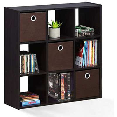 Furinno Simplistic Étagères de Rangement, Bois, Noyer Foncé, Taille Unique, One Size - Publicité Furinno Simplistic Étagères de Rangement, Bois, Noyer Foncé, Taille Unique, One Size - Publicité