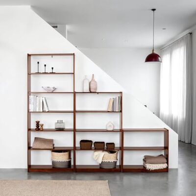 IDIMEX Etagère Regale H 200 cm Rangement sur Pied avec 7 Niveaux, en Bois Massif Coloris châtaignier - Publicité IDIMEX Etagère Regale H 200 cm Rangement sur Pied avec 7 Niveaux, en Bois Massif Coloris châtaignier - Publicité