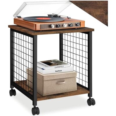 tectake ® Table d'appoint Salon Mobile, 40 x 40 x 48 cm, Meuble Salon, Bureau, Chambre, Porte Vinyle à roulettes, Table de Chevet, Support Platine Vinyle, Meuble Rangement, Bout de canape, Bois Foncé - Publicité tectake ® Table d'appoint Salon Mobile, 40 x 40 x 48 cm, Meuble Salon, Bureau, Chambre, Porte Vinyle à roulettes, Table de Chevet, Support Platine Vinyle, Meuble Rangement, Bout de canape, Bois Foncé - Publicité