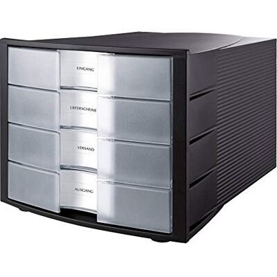 HAN 1010-X-363, module de classement Impuls, 4 tiroirs fermés, Noir/translucide clair (Import Allemagne) - Publicité HAN 1010-X-363, module de classement Impuls, 4 tiroirs fermés, Noir/translucide clair (Import Allemagne) - Publicité