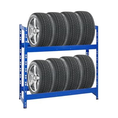 Proregal - Tiger - Bleu - 2 niveaux - Tire rack - Publicité Proregal - Tiger - Bleu - 2 niveaux - Tire rack - Publicité