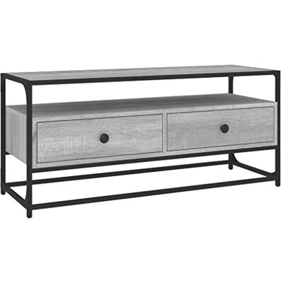 vidaXL Meuble TV, Armoire de Télévision avec 2 Tiroirs, Meuble Télé avec Rangement Salon Salle de Séjour, Industriel, Sonoma Gris Bois d'Ingénierie - Publicité vidaXL Meuble TV, Armoire de Télévision avec 2 Tiroirs, Meuble Télé avec Rangement Salon Salle de Séjour, Industriel, Sonoma Gris Bois d'Ingénierie - Publicité