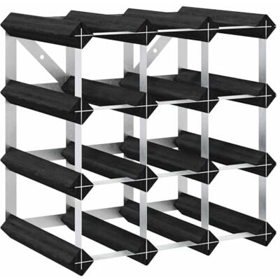 vidaXL Casier à Bouteilles pour 12 Bouteilles Range Bouteilles Stockage de Vins Porte-Bouteille Meuble à Vin Intérieur Noir Bois de Pin Solide - Publicité vidaXL Casier à Bouteilles pour 12 Bouteilles Range Bouteilles Stockage de Vins Porte-Bouteille Meuble à Vin Intérieur Noir Bois de Pin Solide - Publicité