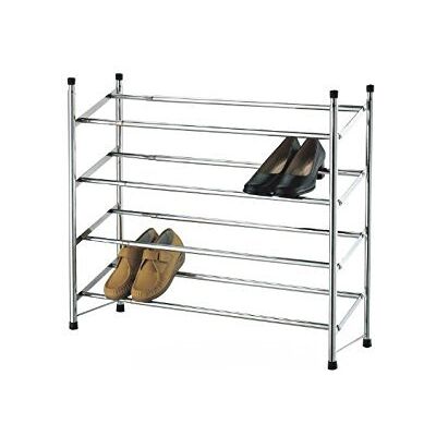 Taylor Étagère à chaussures ® superposable et extensible avec 4 niveaux de rangement en chrome - Publicité Taylor Étagère à chaussures ® superposable et extensible avec 4 niveaux de rangement en chrome - Publicité