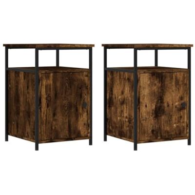 vidaXL Tables de Chevet 2 pcs chêne fumé 40x42x60 cm Bois d'ingénierie, Table de Chevet, Meuble de Chambre à Coucher, Armoire latérale, Armoire - Publicité vidaXL Tables de Chevet 2 pcs chêne fumé 40x42x60 cm Bois d'ingénierie, Table de Chevet, Meuble de Chambre à Coucher, Armoire latérale, Armoire - Publicité