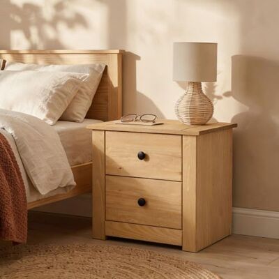 IDIMEX Table de Chevet Cancun H 41 cm en Bois Massif Finition laquée avec 2 tiroirs, Table de Nuit Meuble de Rangement pour Chambre Style Campagne Sobre et épuré - Publicité IDIMEX Table de Chevet Cancun H 41 cm en Bois Massif Finition laquée avec 2 tiroirs, Table de Nuit Meuble de Rangement pour Chambre Style Campagne Sobre et épuré - Publicité