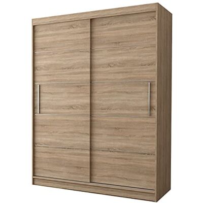 Fabryka Mebli Idźczak Armoire Vista 06 à Portes Coulissantes, 150 x 200 x 61 cm, Pour Chambre et Salon, Rangement Moderne Sonoma/Sonoma - Publicité Fabryka Mebli Idźczak Armoire Vista 06 à Portes Coulissantes, 150 x 200 x 61 cm, Pour Chambre et Salon, Rangement Moderne Sonoma/Sonoma - Publicité
